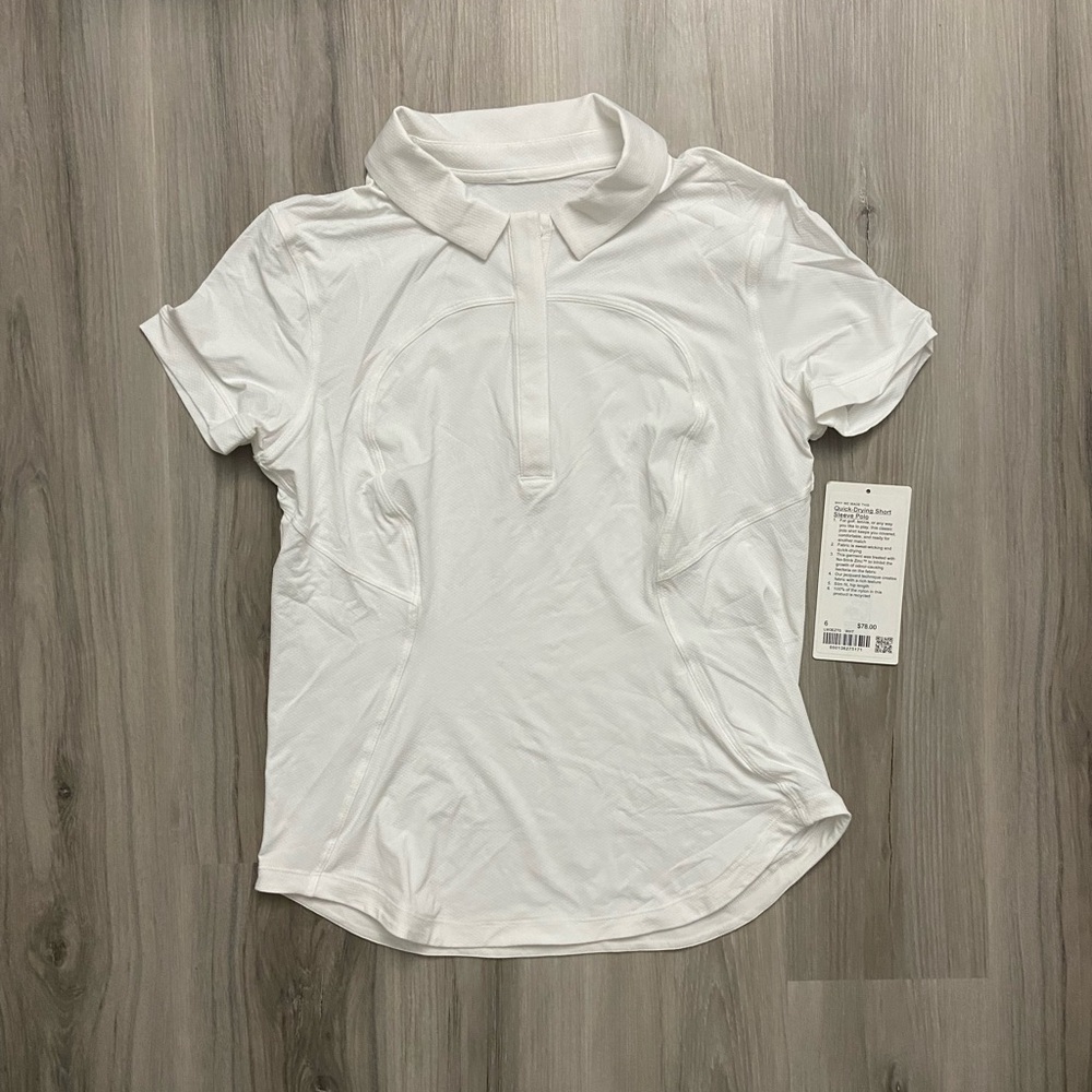 Lululemon polo shirt white size 6